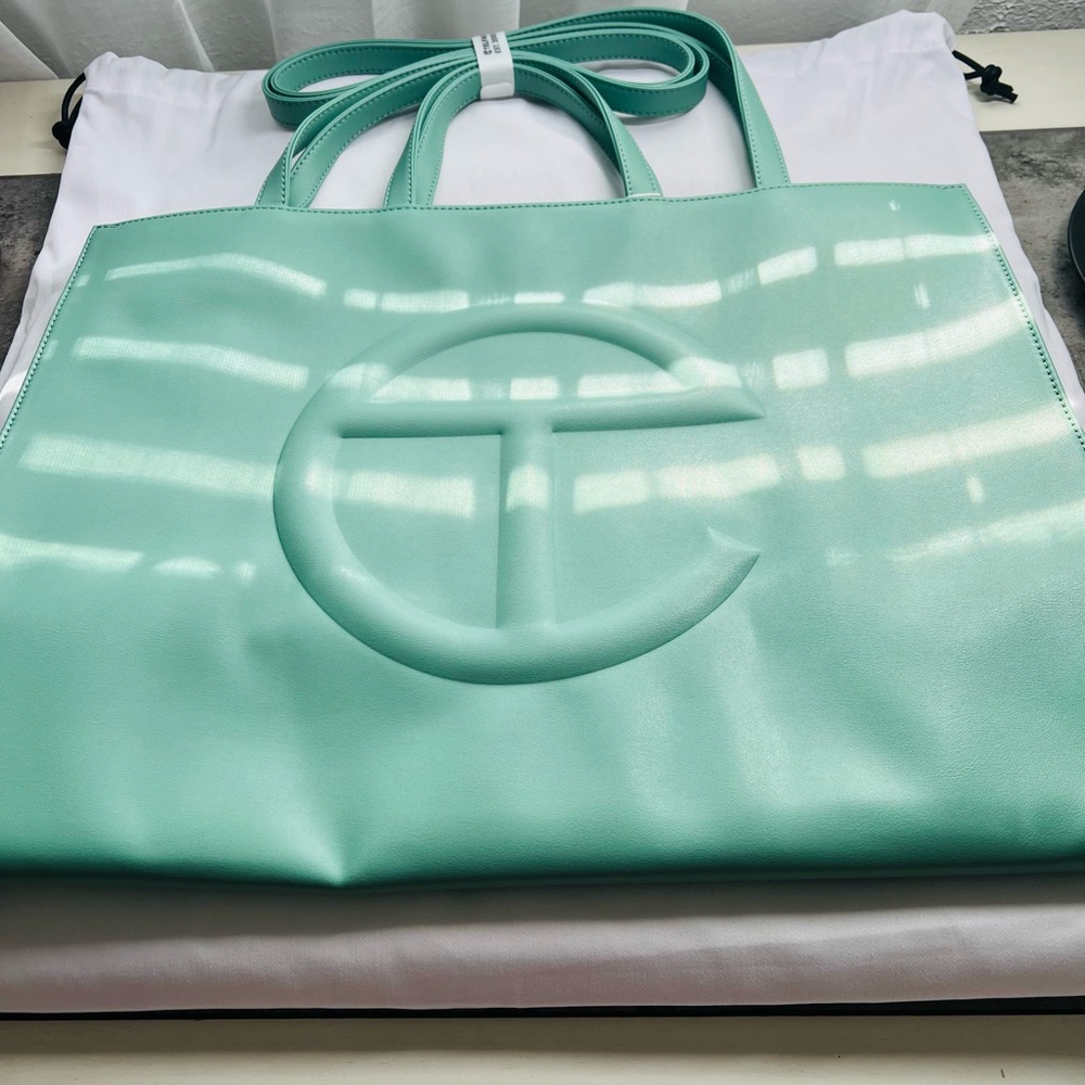 TELFAR Large Shopping Bag-Sage - Picture 2 of 4
